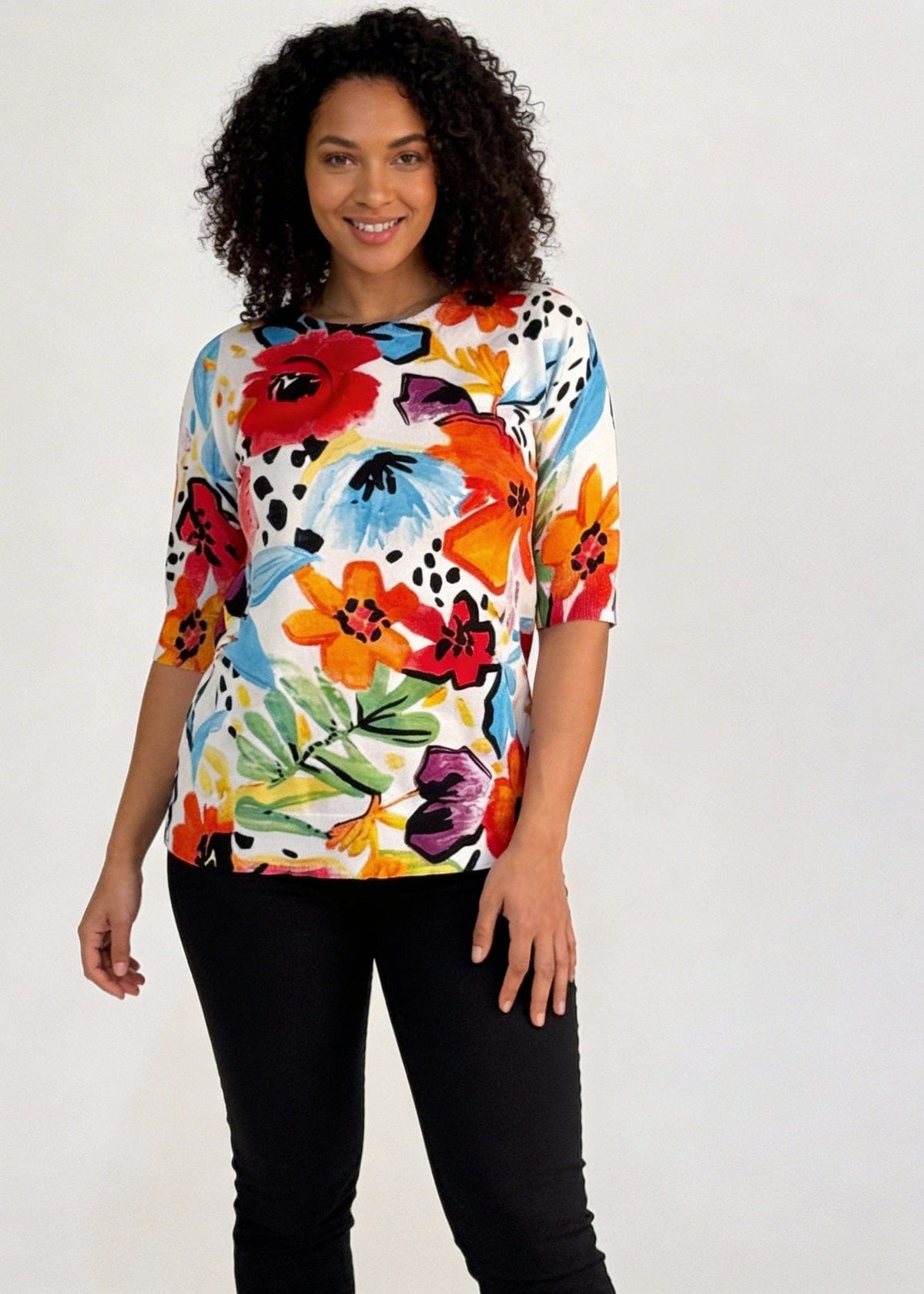 Kartner Floral Knit Top