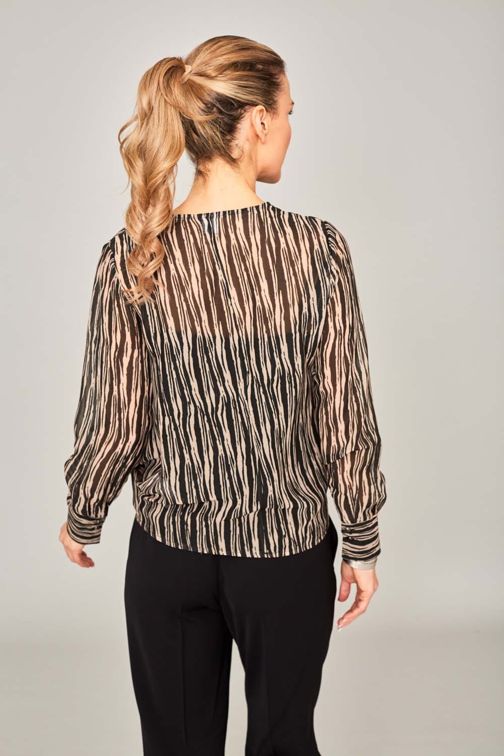 ART Zebra Print Crossover Top