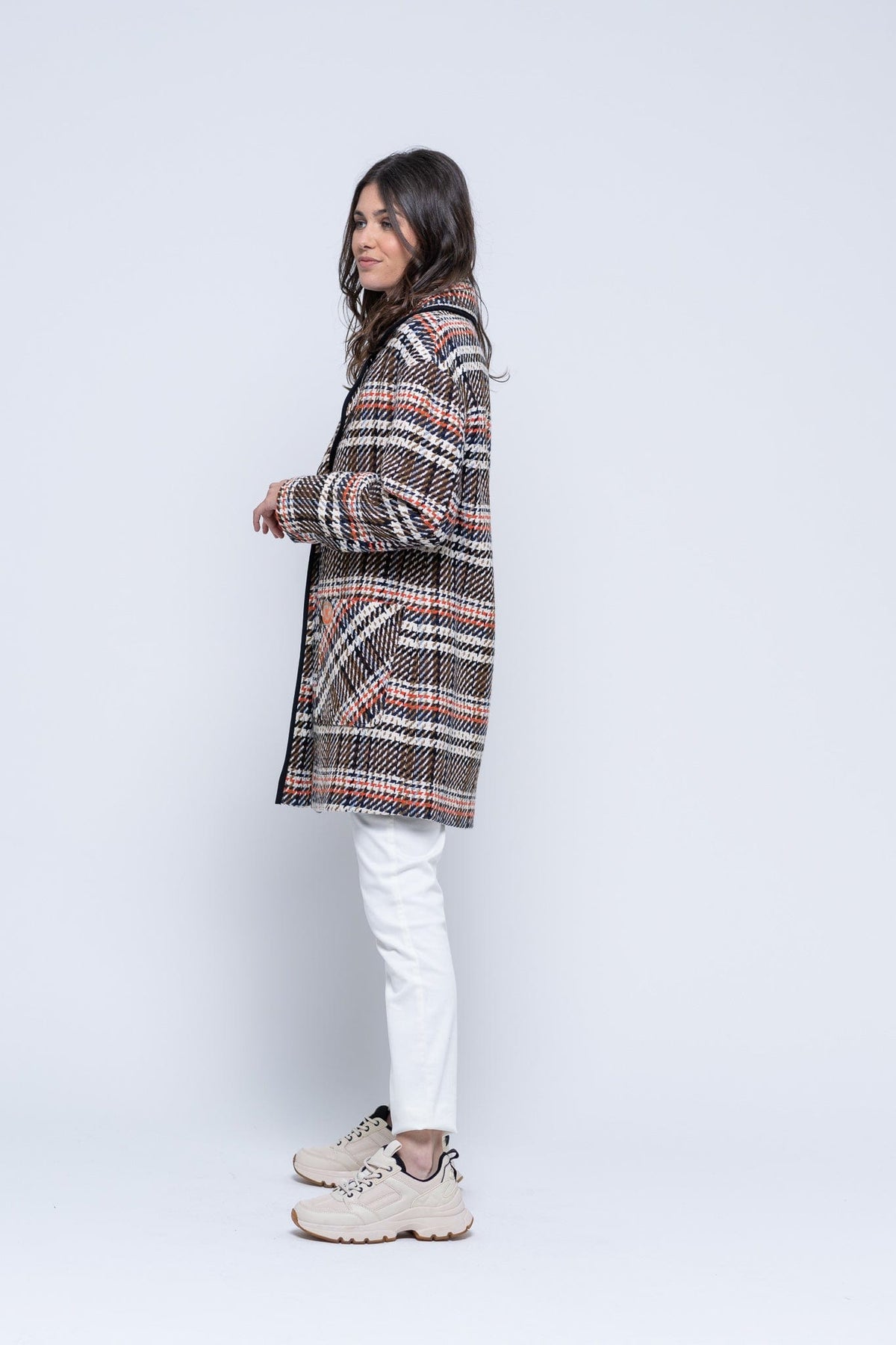 Hongo Check Woven Coat