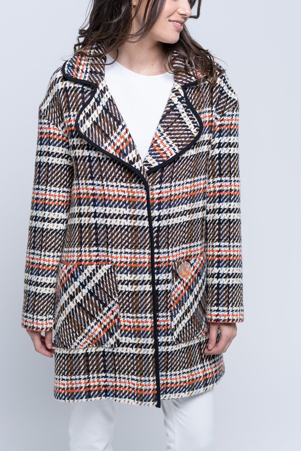 Hongo Check Woven Coat