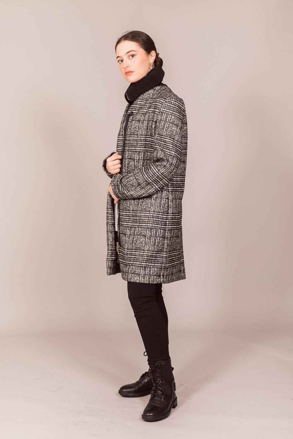 PERUZZI Zip Check Coat