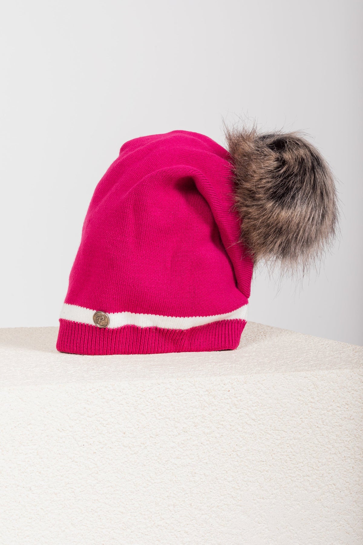 PERUZZI Slouch Stripe Bobble Hat