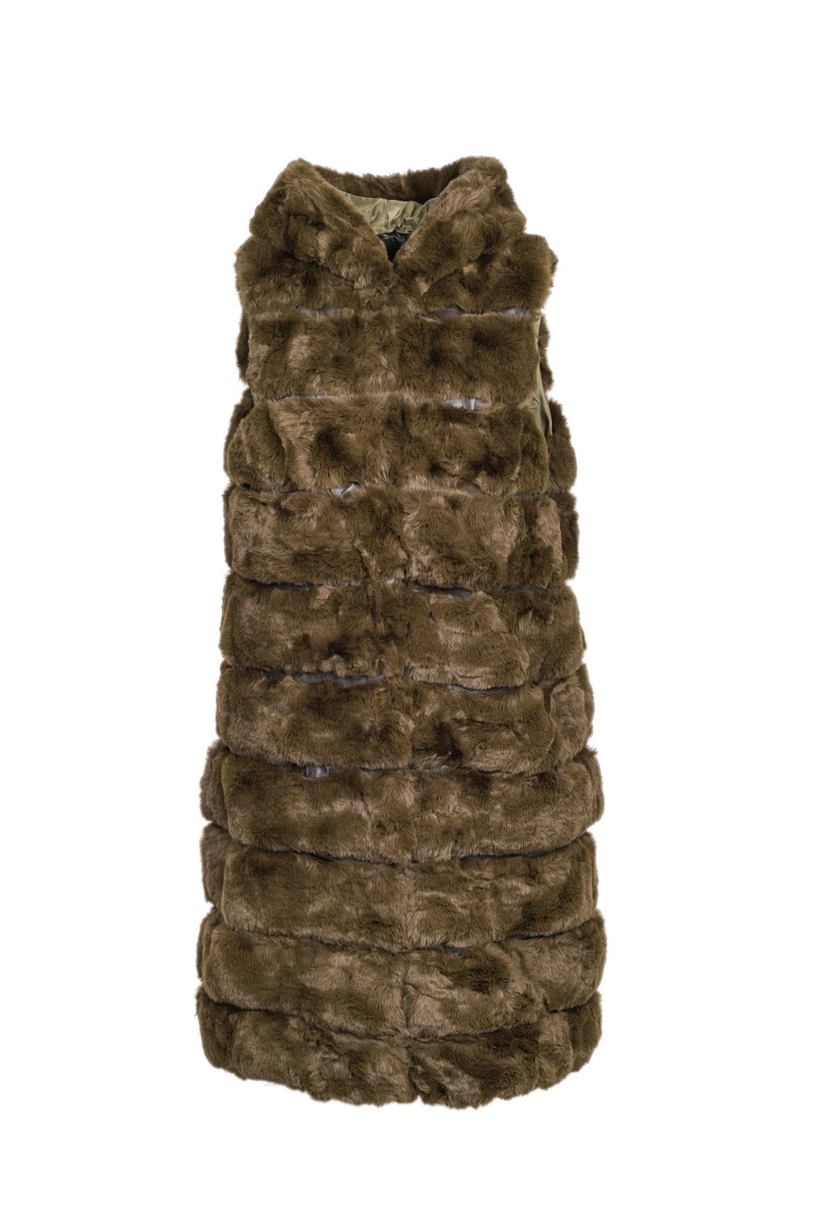 Hooded Faux Fur Gilet