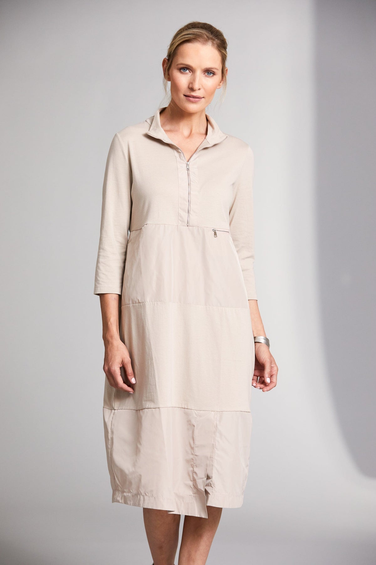 PERUZZI Long Zip Neck Dress