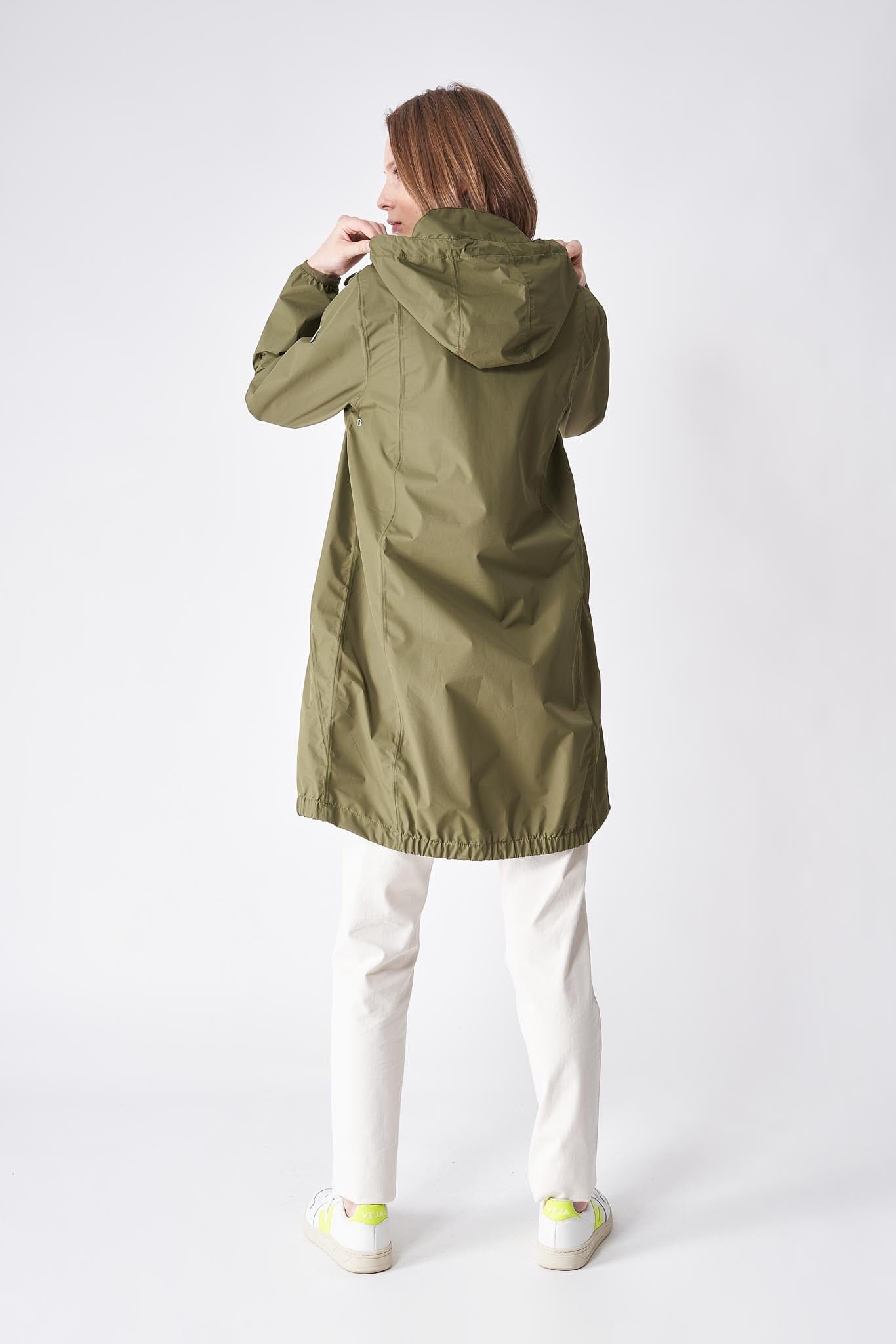 Long hotsell green raincoat