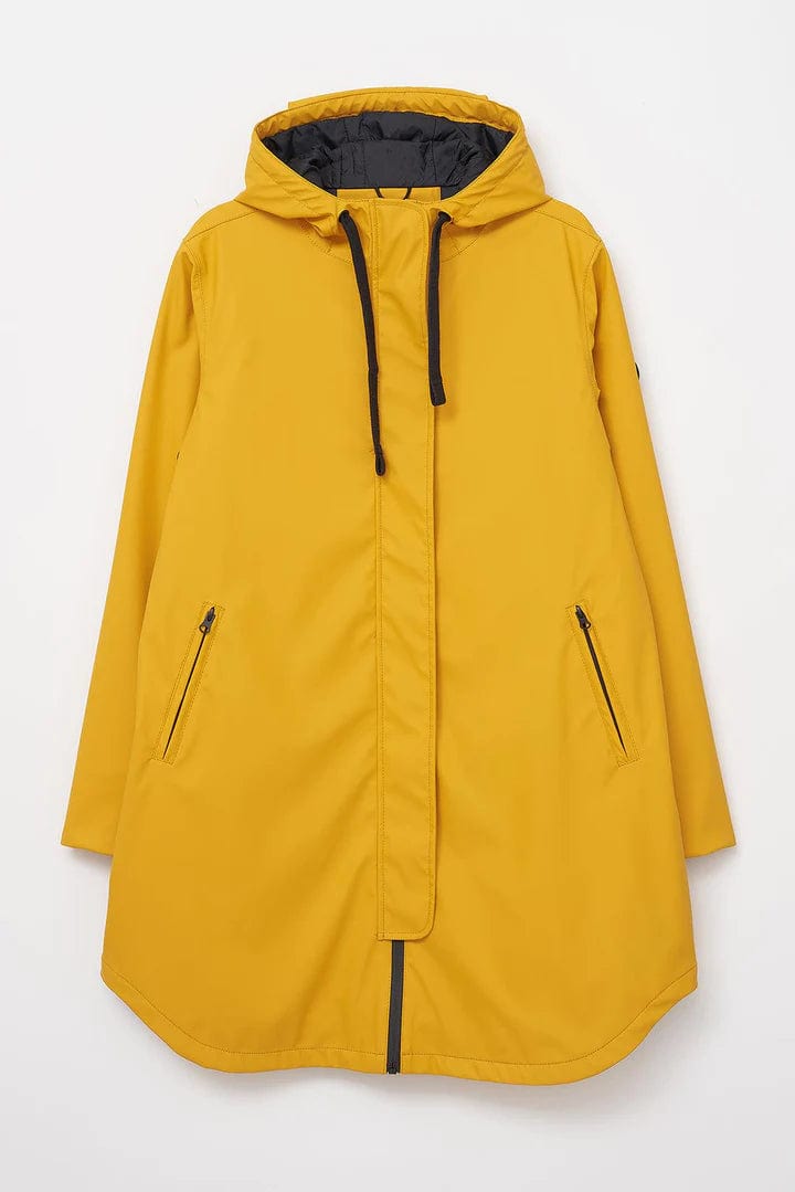 TANTÄ Round Hem Contrast Lined Raincoat