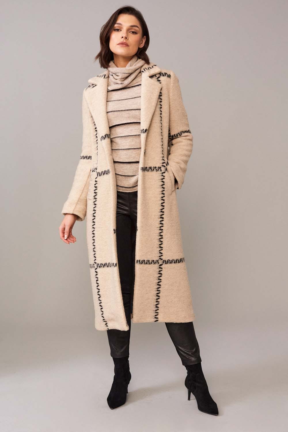 PERUZZI Long Check Coat