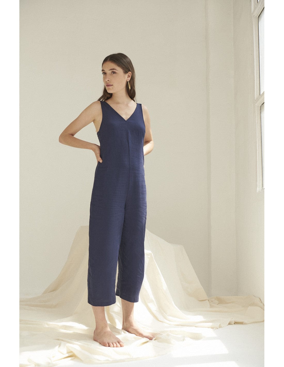 Assembly label wide strap best sale linen jumpsuit